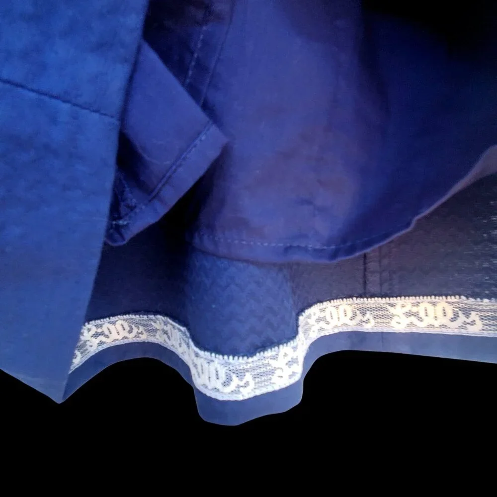 Lilly Pulitzer Valli Shift Dress Size 6 Navy Blue White Gold Sleeveless Cotton - Picture 13 of 13